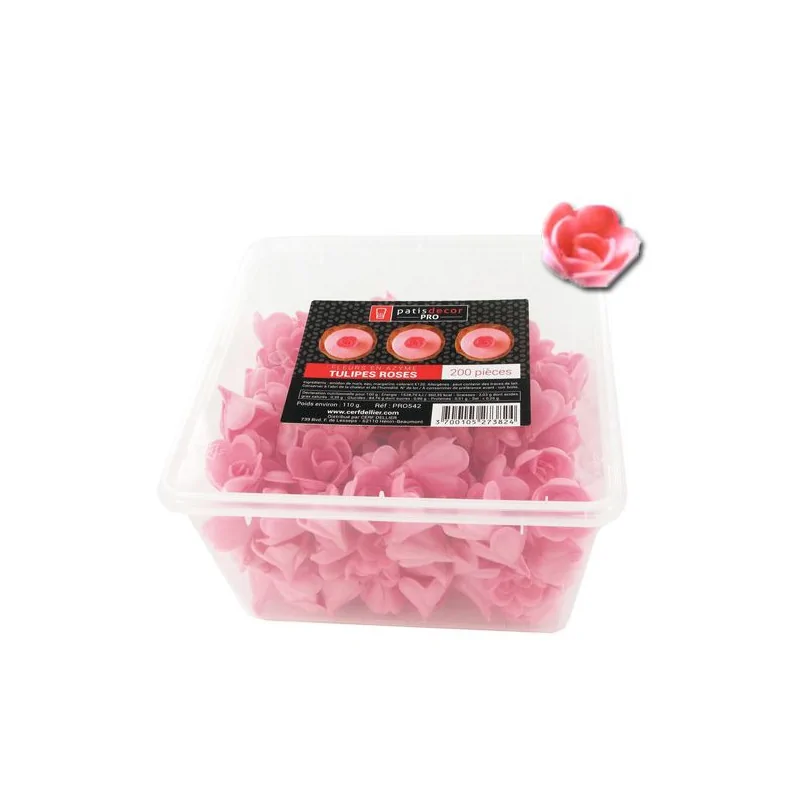200 tulipes roses en azyme Patisdécor Pro
