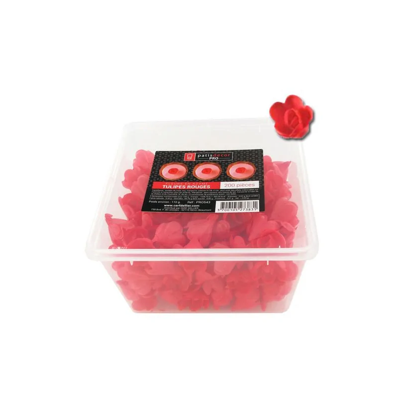 200 tulipes rouges en azyme Patisdécor Pro