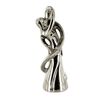 Couple de mariés argent enlacés 28,5 cm