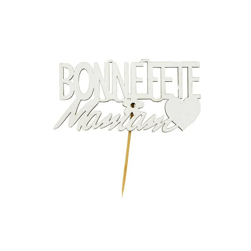 Décor Bonne Fête Maman sur pique (x30)