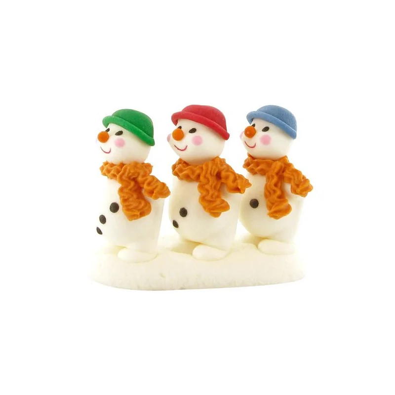 Décors comestibles 3 bonshommes de neige (x24)
