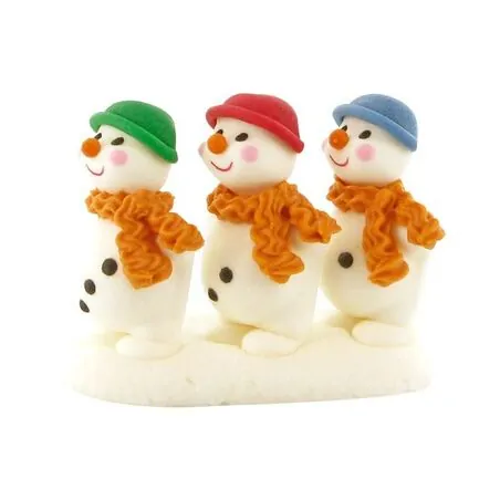 Décors comestibles 3 bonshommes de neige (x24)
