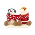 Décors comestibles Père Noël et bonhomme de neige écharpe (x20)