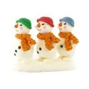 Décors comestibles 3 bonshommes de neige (x24)