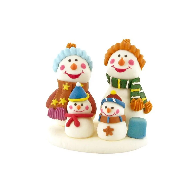 Décors comestibles Famille bonshommes de neige (x20)