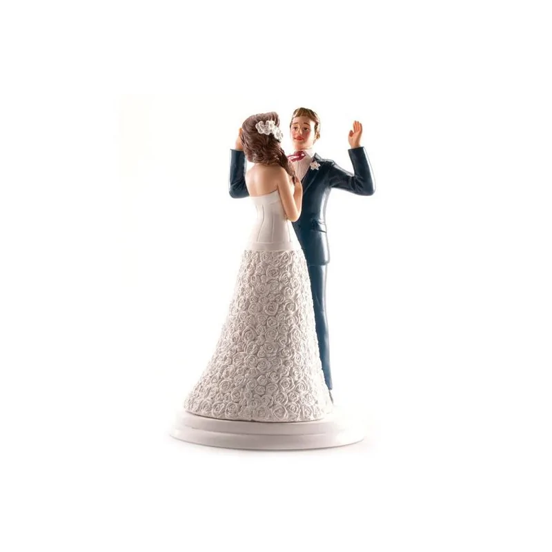 Sujet de mariage mains en l'air 20 cm
