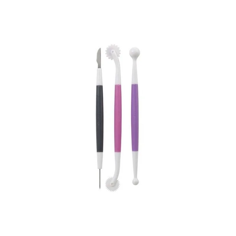 Set 3 outils de modelage pâte à sucre et gumpaste Wilton