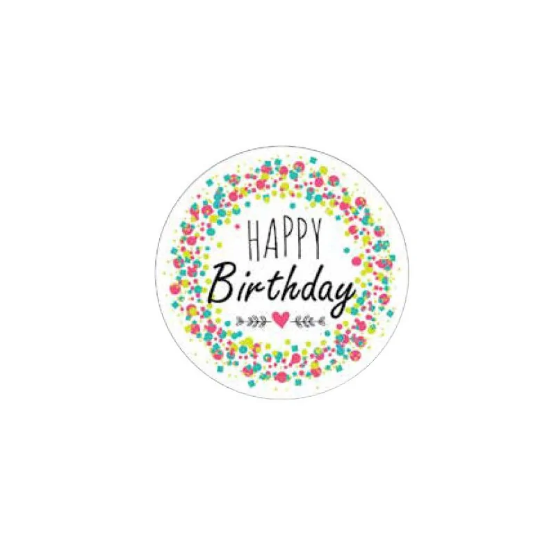 Ronds azyme Joyeux Anniversaire 5 cm (x24)