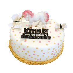 Gateau Anniversaire Masha Et Michka Bougie Chiffres Figurine Cerf Dellier