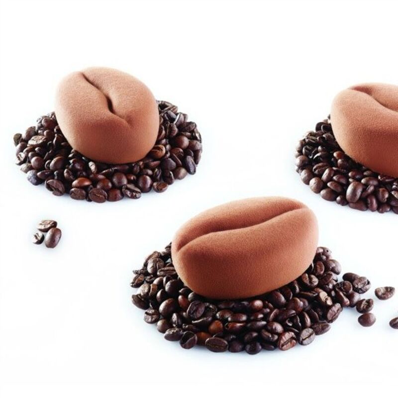Set de 6 cuillères moka embout grains de café