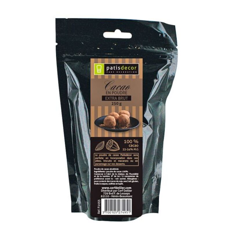 Cacao en poudre extra brute Patisdécor 250 g