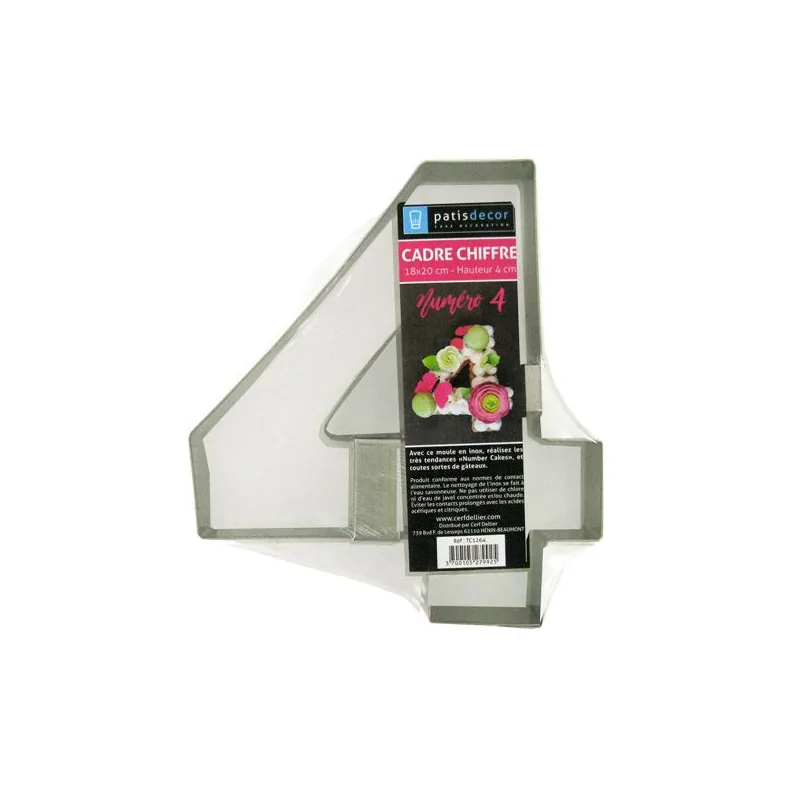 Moule Number Cake Chiffre 4 Inox Cadre A Patisserie Cerf Dellier