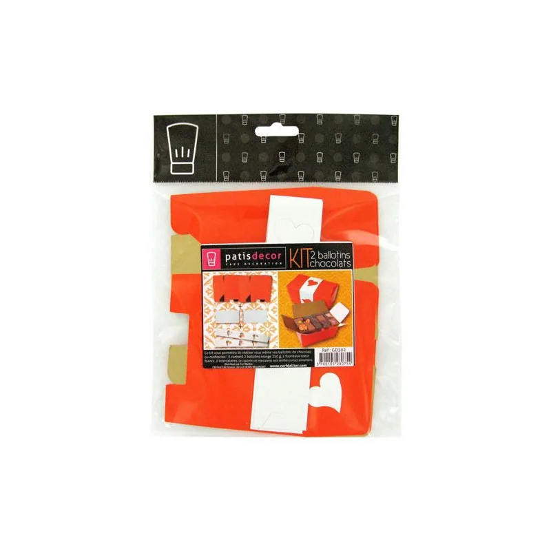 Kit Ballotin orange / or Patisdécor (x2)