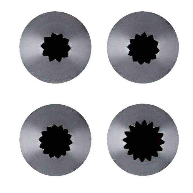 Douille cannelée petits fours inox