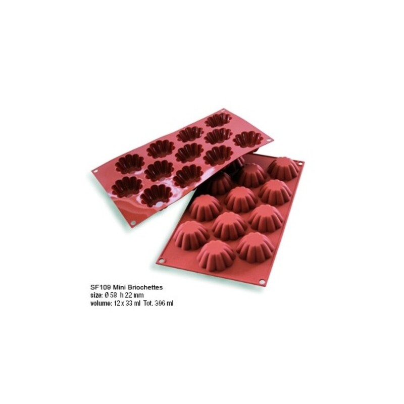 Moule silicone 12 mini-briochettes