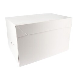 Boîte à gâteau blanche 26 x 36 cm Patisdécor | Cerf Dellier