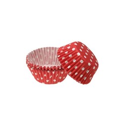Caissette cupcake rouge à pois (x60)