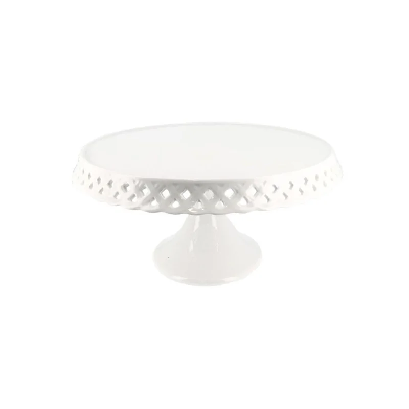 Présentoir gâteau en céramique dentelle fantaisie