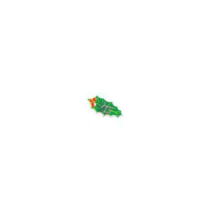Feuille de houx azyme assorties Joyeux Noël (x24)
