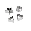 Cercles de présentation inox assortis H 5 cm Cercles de présentation inox assortis H 5 cm