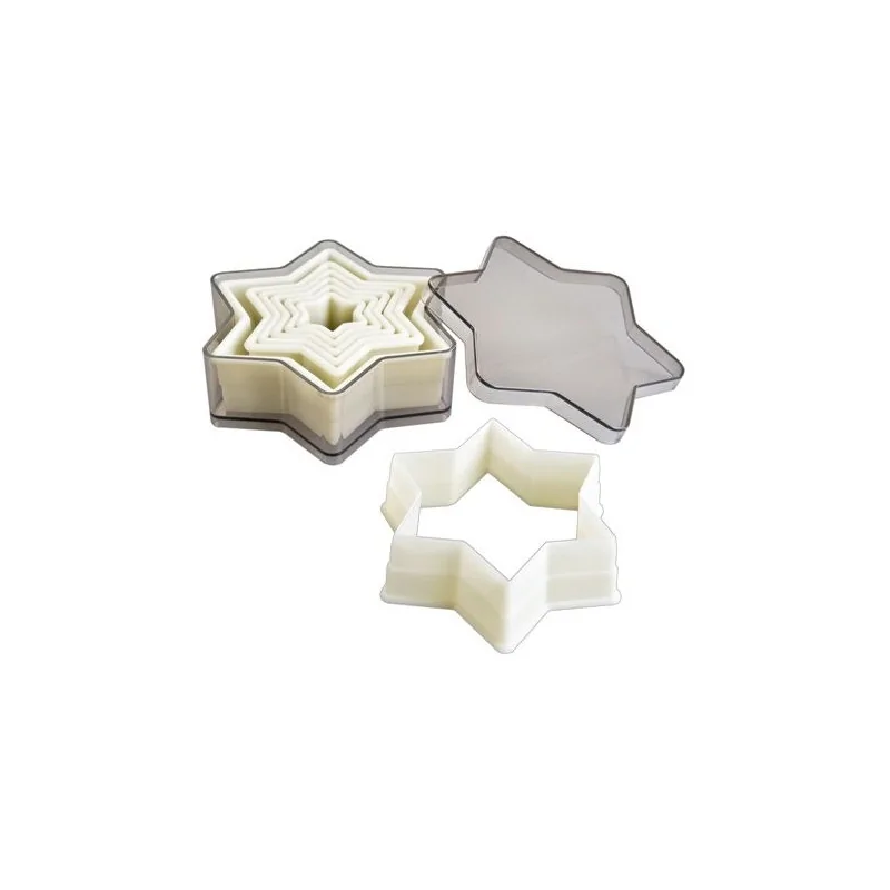 Découpoirs étoiles lisses plastique (x6)