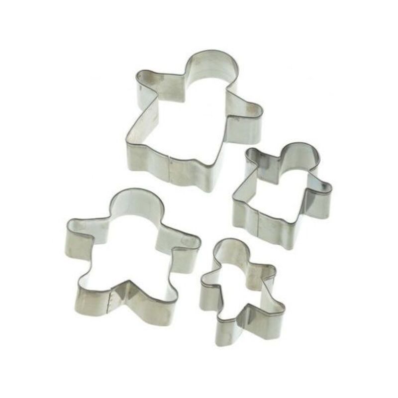 Emporte-pièces Famille pain d'épices assortis (x4)