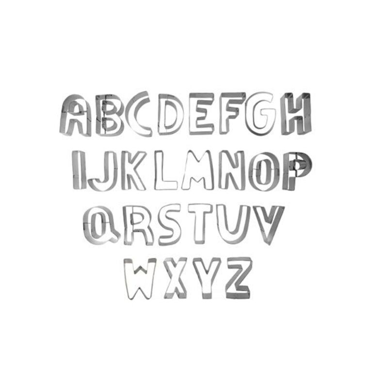 Emporte-pièces lettres alphabet inox 