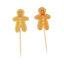 Pic déco cupcake Bonhomme Pain d'Epices (x10) Pic déco cupcake Bonhomme Pain d'Epices (x10)