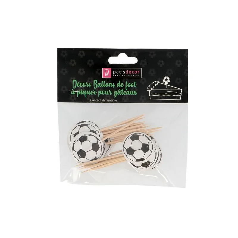 Cupcake Toppers Ballon de Foot (x25)