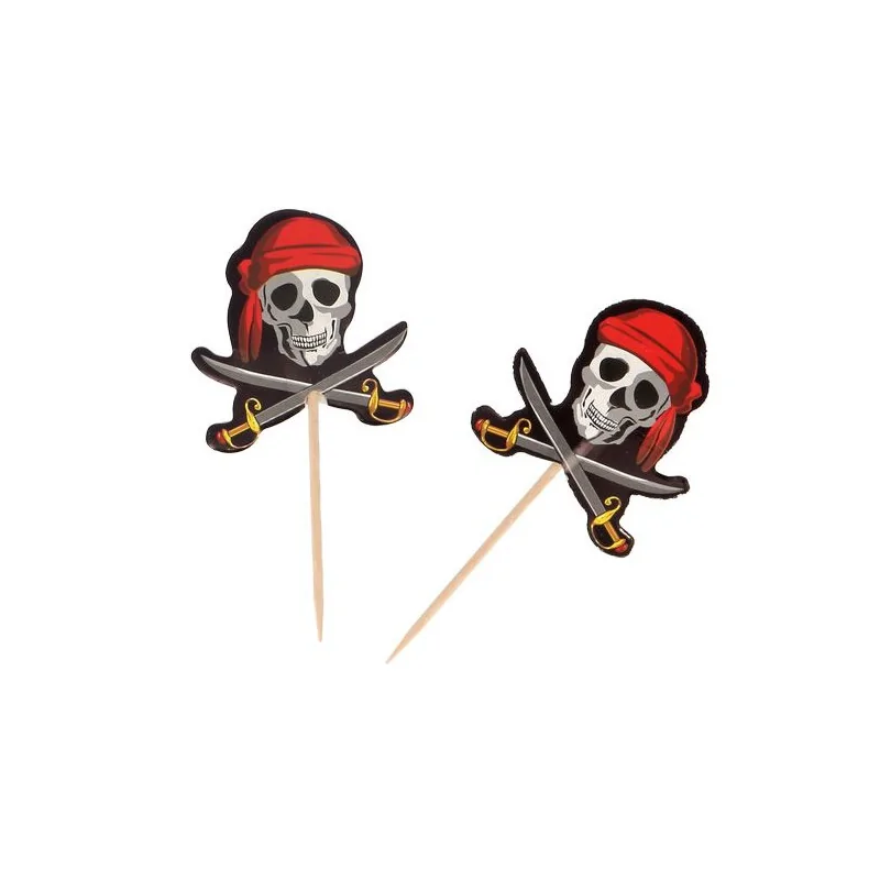 Pic déco cupcakes Pirates (x12)