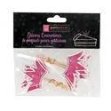 Cupcake Toppers Couronnes Roses (x12)