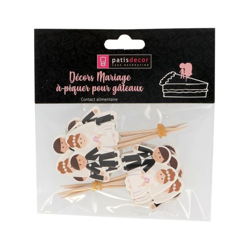 Cupcake Toppers Mariage (x12)