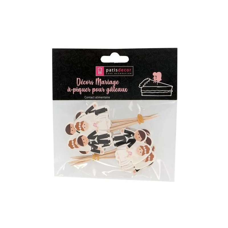 Cupcake Toppers Mariage (x12)