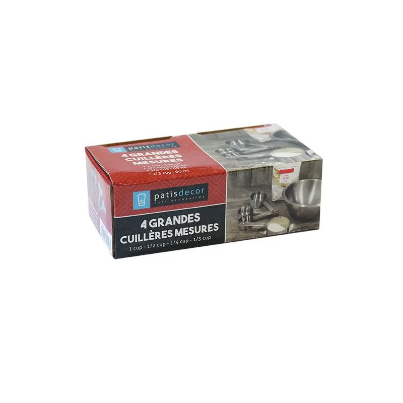 Cuillères à mesure inox assorties Patisdécor (x4)
