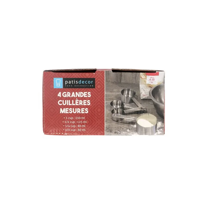 Cuillères à mesure inox assorties Patisdécor (x4)
