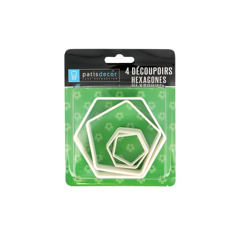 Découpoirs Hexagones assortis Patisdécor (x4)