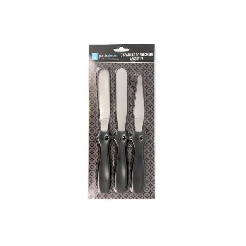 3 spatules de précision assorties Patisdécor
