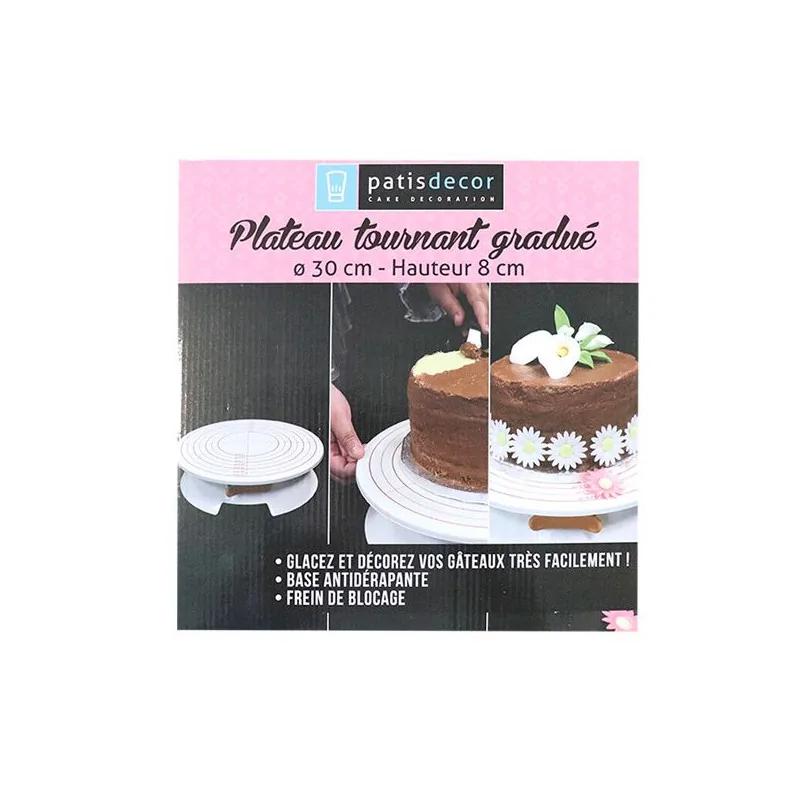 Plateau tournant gradué 30 cm Patisdecor
