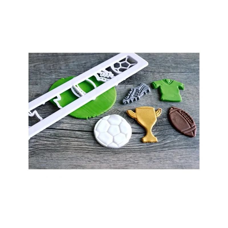 Découpoir pâte à sucre 5 empreintes sport