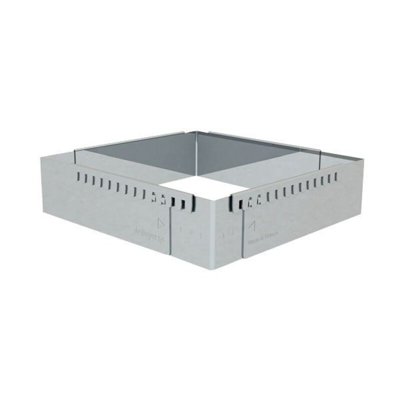 Cadre extensible inox carré 20 à 37 cm De Buyer