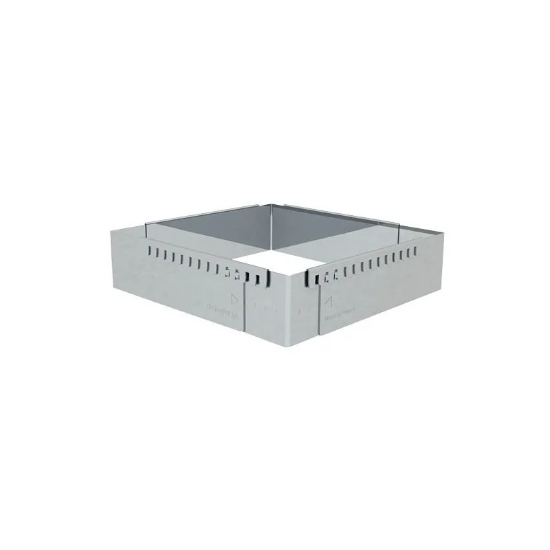 Cadre extensible inox carré 16 à 30 cm