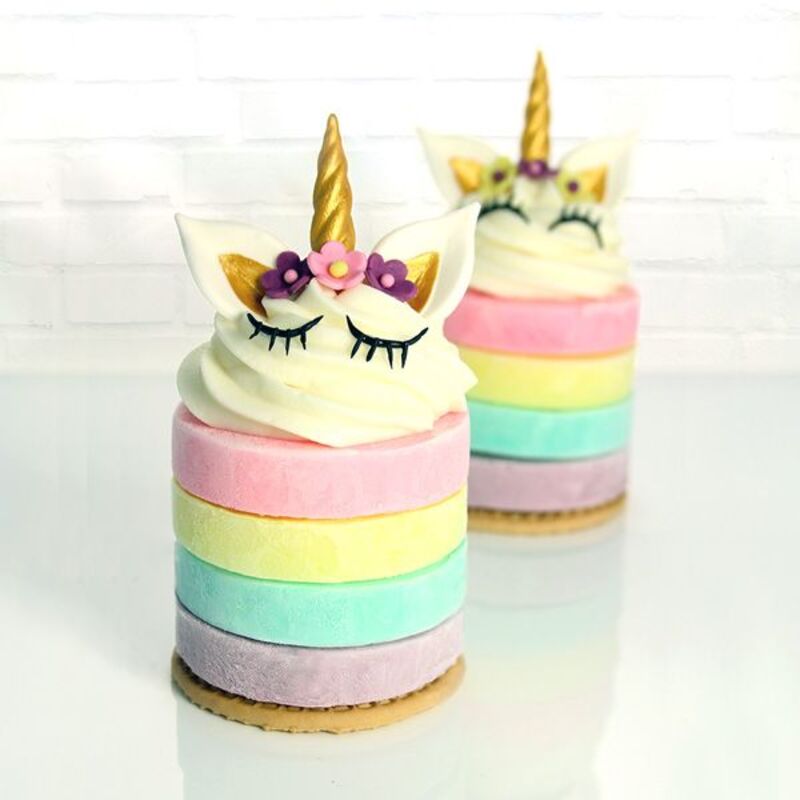 DECORATION ANNIVERSAIRE LICORNE:pour gâteaux,pots glace,pots