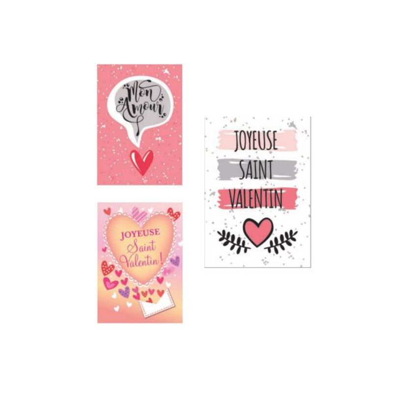 Rectangles azyme Saint Valentin assorties (x24)