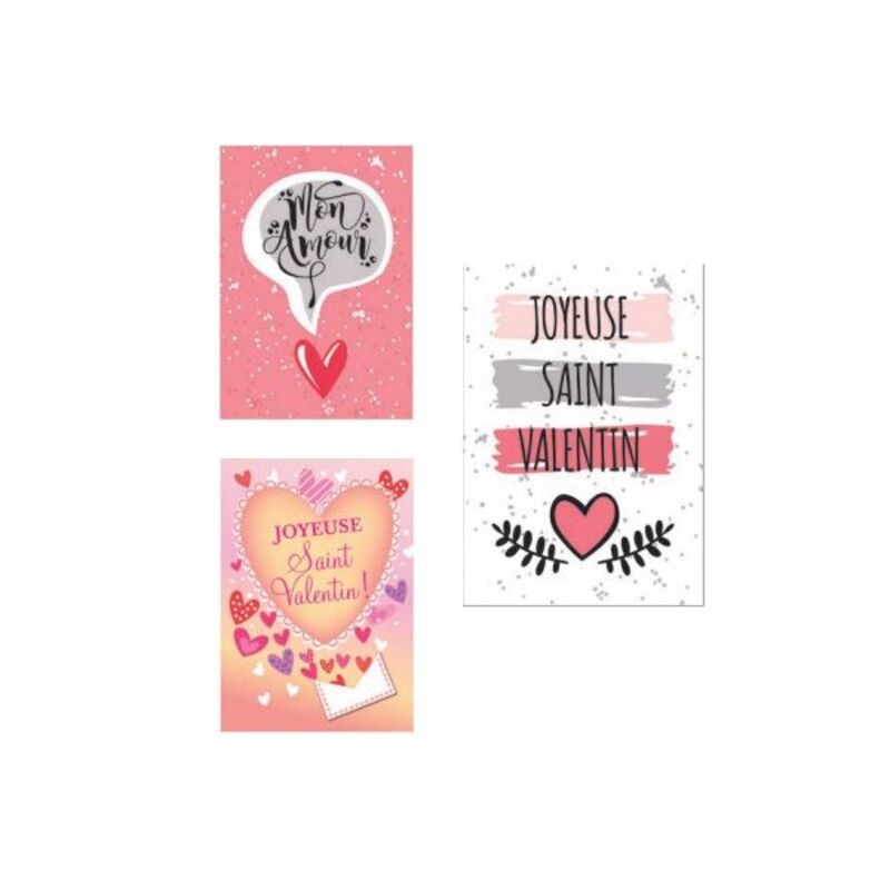 Rectangles azyme Saint Valentin assorties (x24)