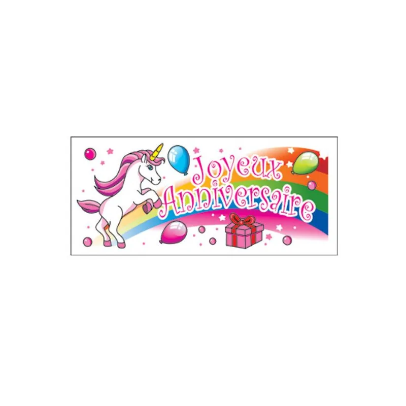 Banderole Anniversaire Licorne (x24)