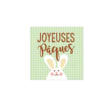 Carrés azyme Joyeuses Pâques Lapin (x24)