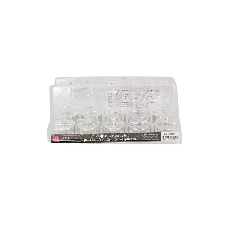 Bougies Chiffres LED Patisdécor (x10)