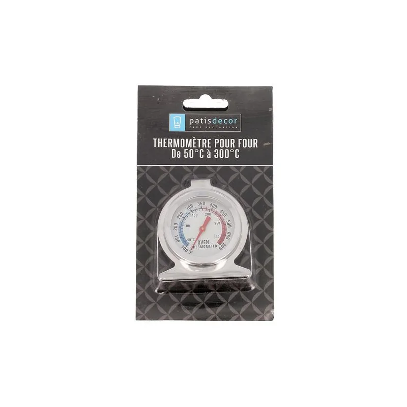 Thermomètre à four cadran inox +50+300°C Patisdécor
