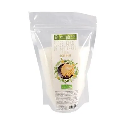Sucre blanc de betterave Bio 400 g Patisdéco Bio