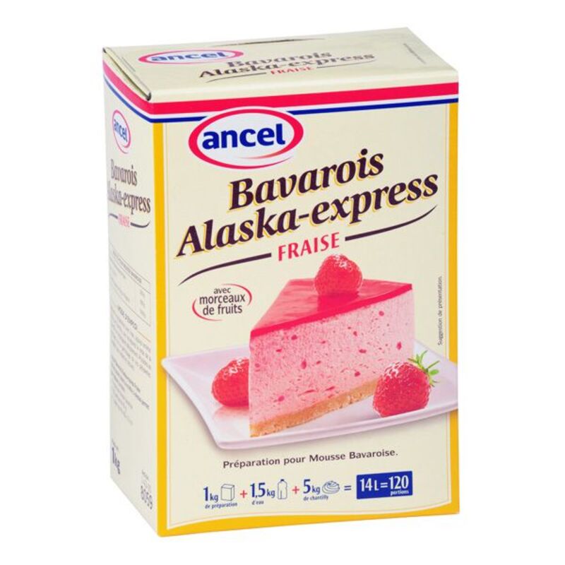 Préparation bavarois fraise Alaska Express 1 kg